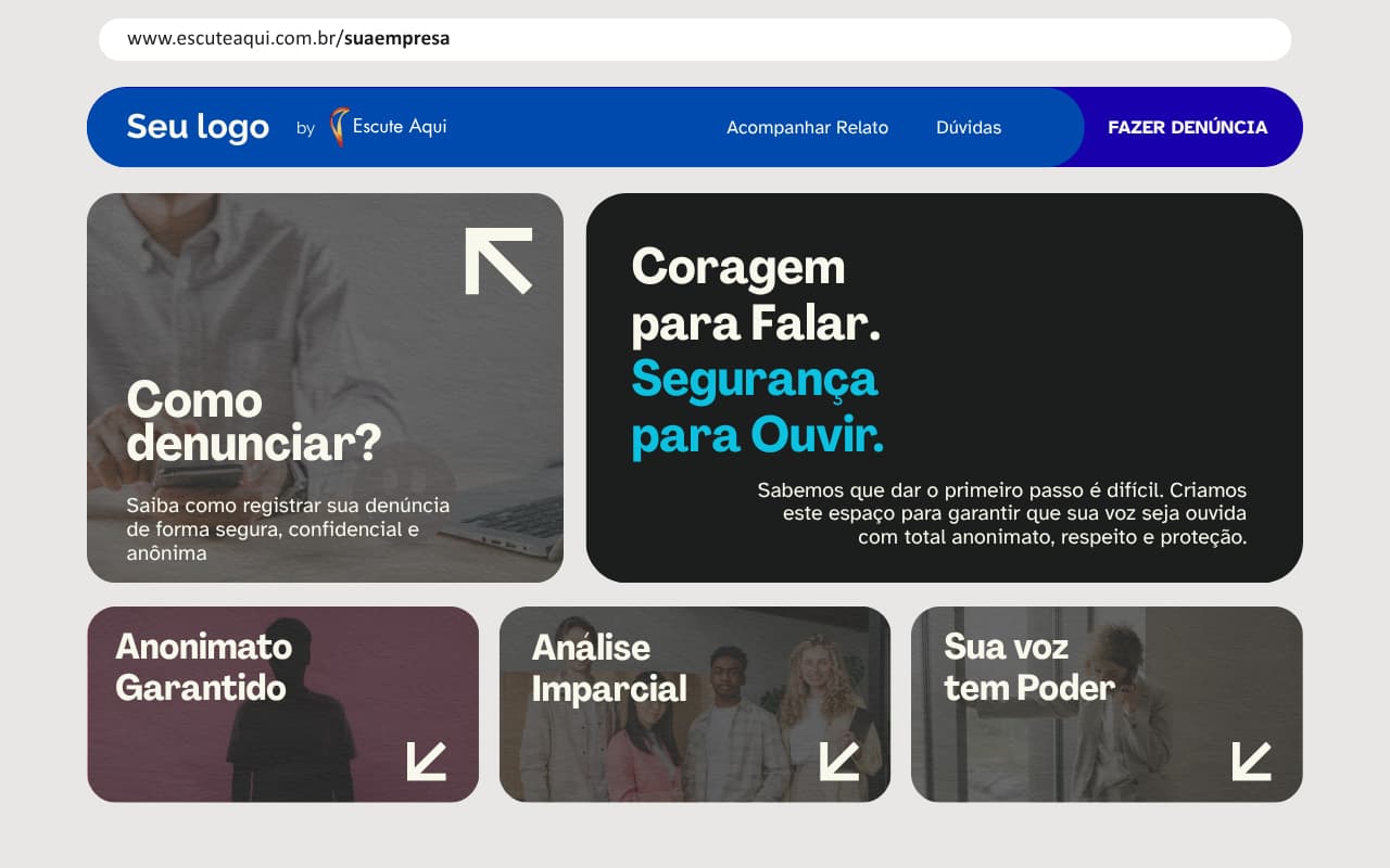 Exemplo de canal personalizado Escute Aqui